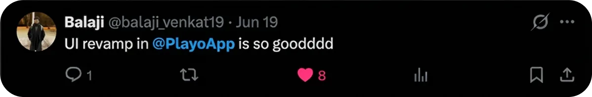 Player feedback tweet